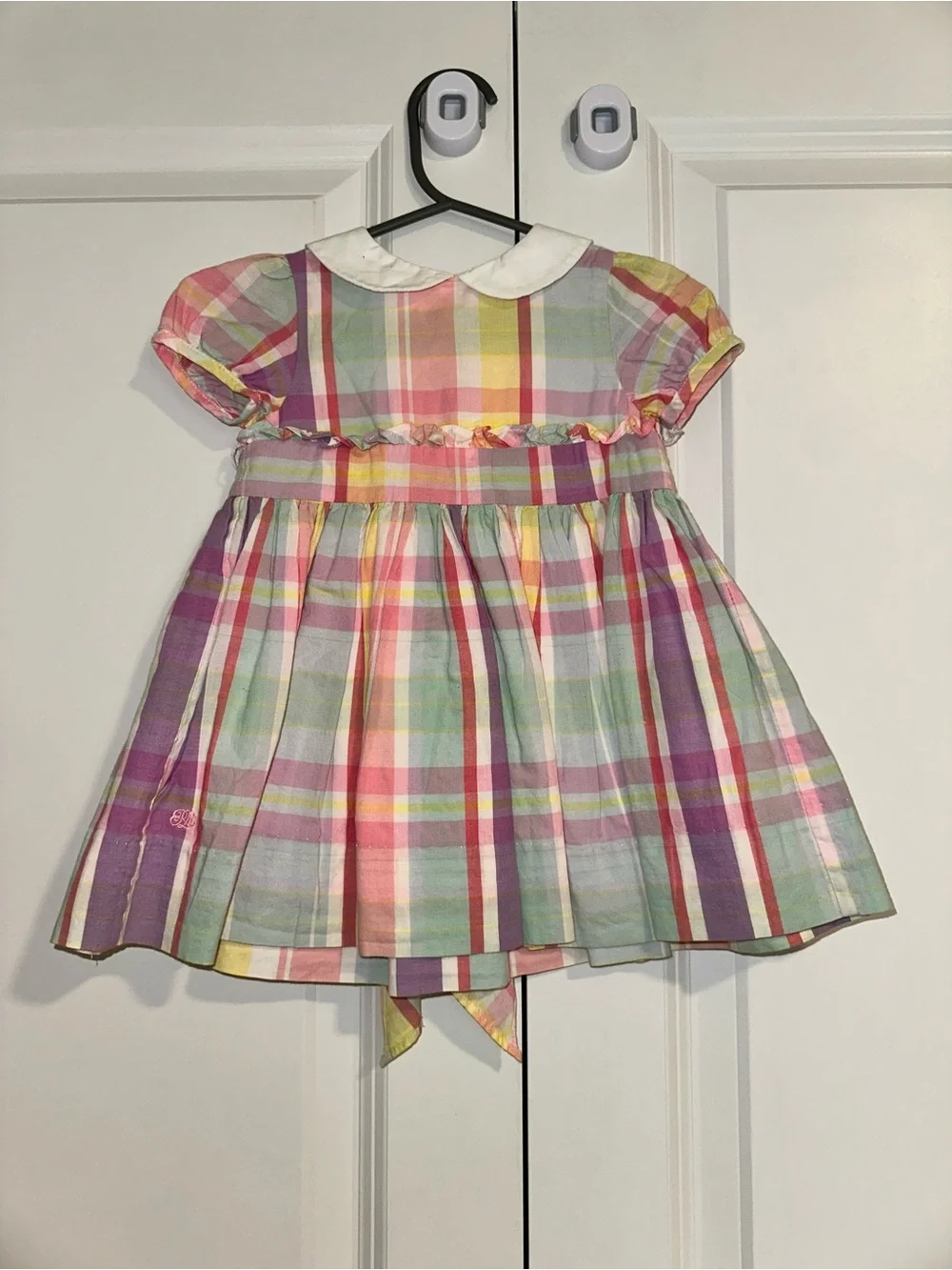 Ralph Lauren Pastel Plaid Dress in Pink, Purple, Green, Yellow, Cream